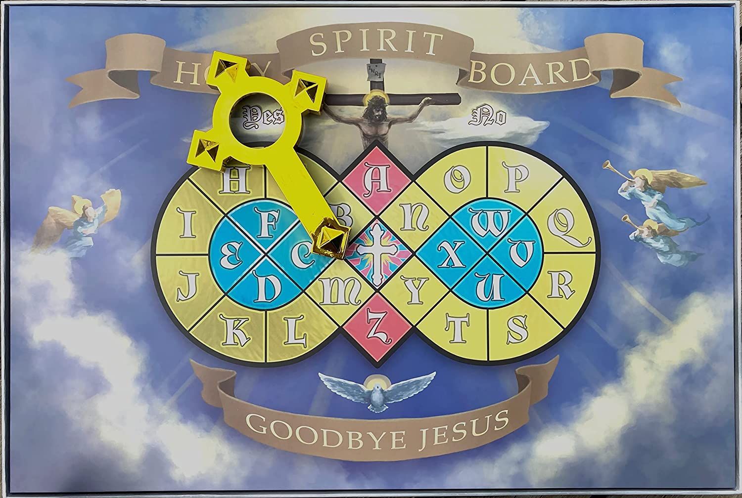 interior board and planchette of holy spirit board