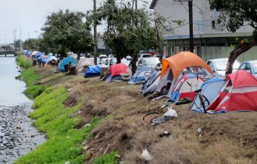 Homeless camp in Honolulu