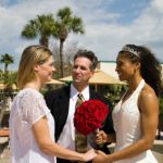 celebrating wedding with a toast