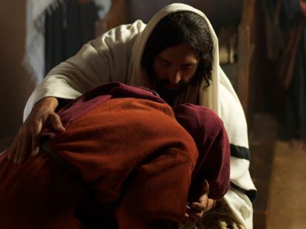 Jesus healing someone
