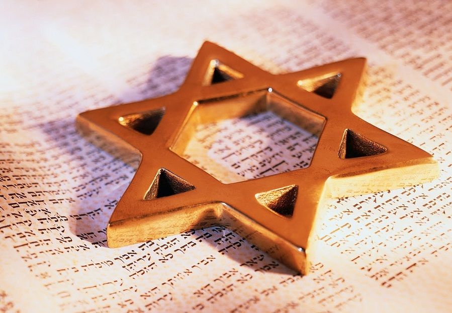 Jewish star and Torah