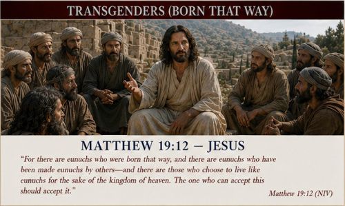 An image of Jesus talking to a group of robed men above the text of a verse from Matthew.