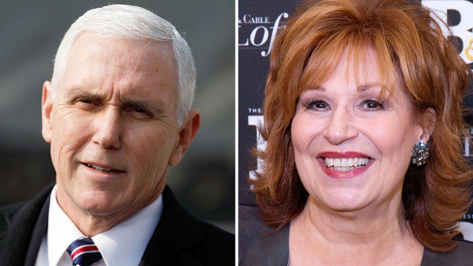 Mike Pence and Joy Behar