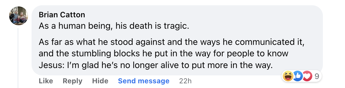 Commenter has mixed feelings about Robertson