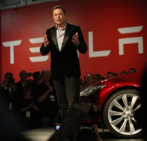 Musk at a Tesla Motors presentation