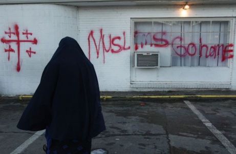 Graffiti warning Muslims to go home