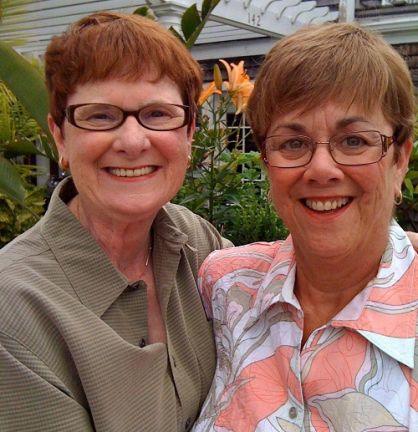 Mary Walsh and Bev Nance posing for the camera