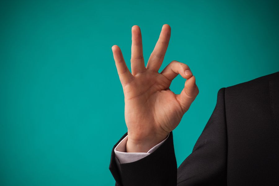 hand doing ok symbol