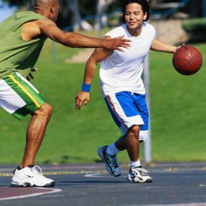 Playing basketball is a healthy way to relieve stress