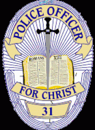 A "police for Christ" badge