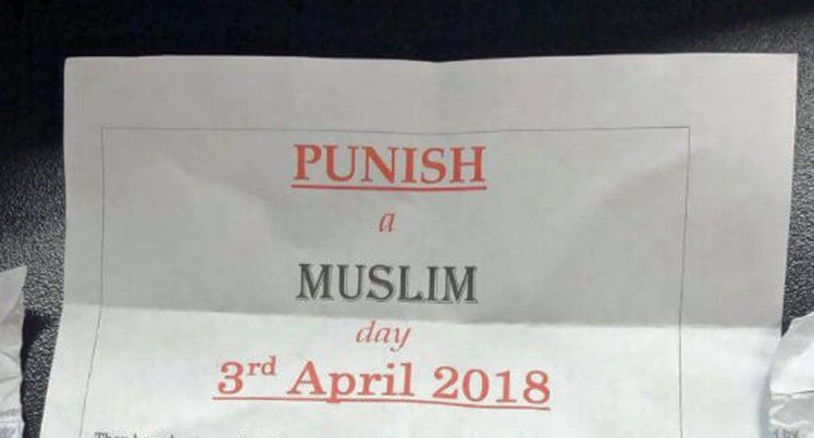 anti-Muslim letter circulated in the U.K.