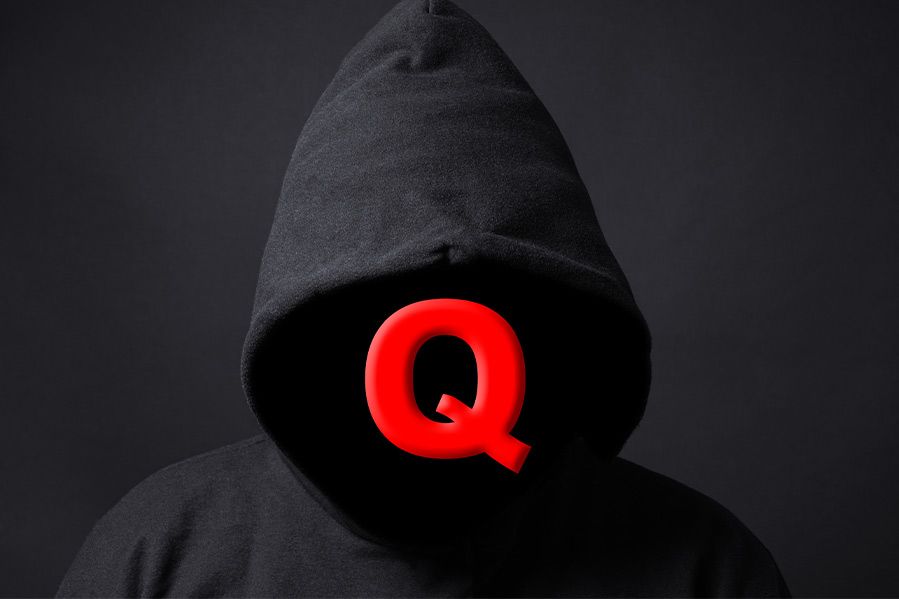 Shadowy man depiction of QAnon