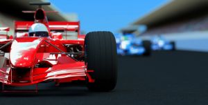 F1 race car on race track
