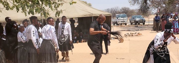 A rainmaking ceremony in Botswana. Rainmaking traditions vary widely across Africa.