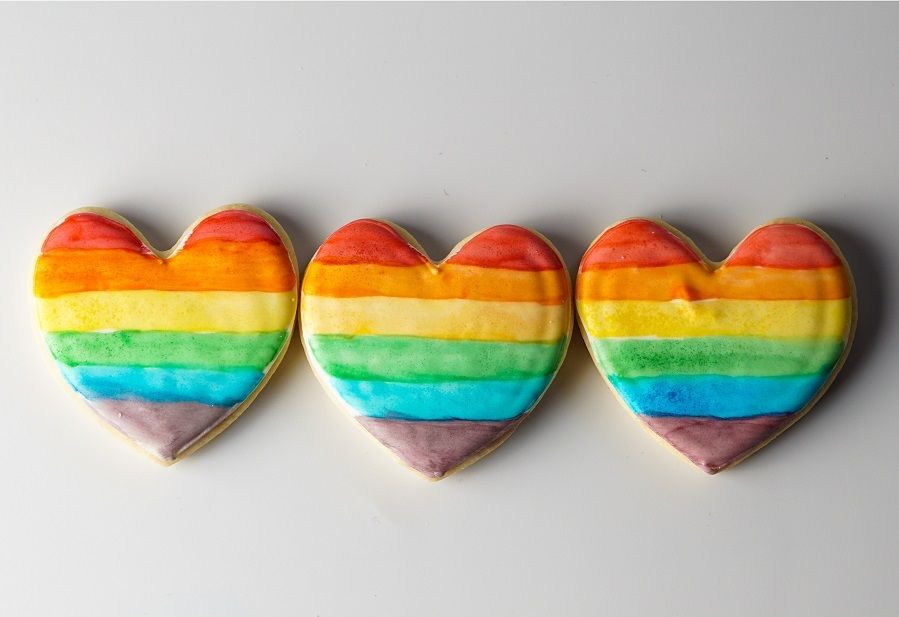 rainbow cookies for Pride