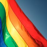 A rainbow flag