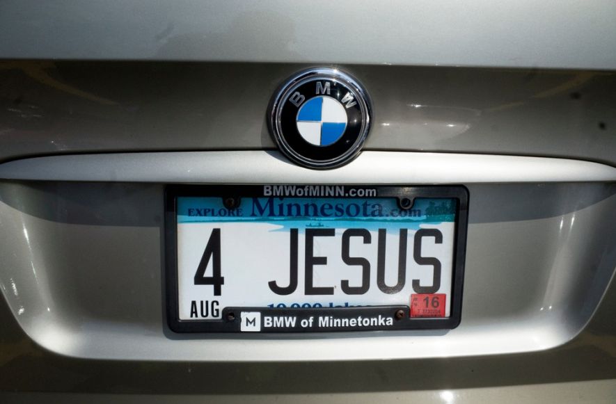 Religious license plate