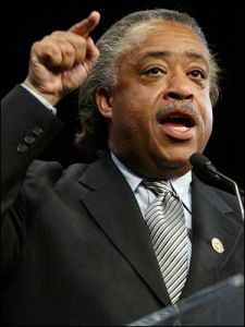 Reverend Al Sharpton giving a speech