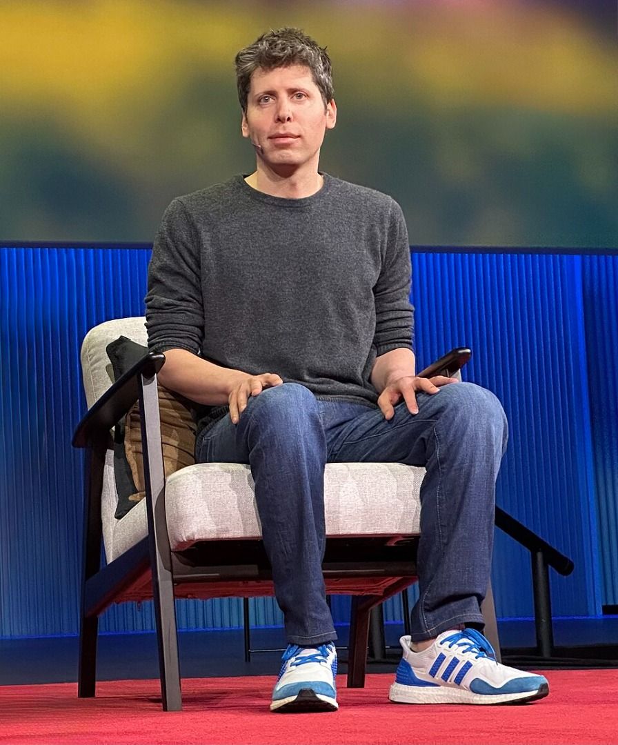 Current OpenAI CEO Sam Altman speaking onstage during a TED conference in April 2025.