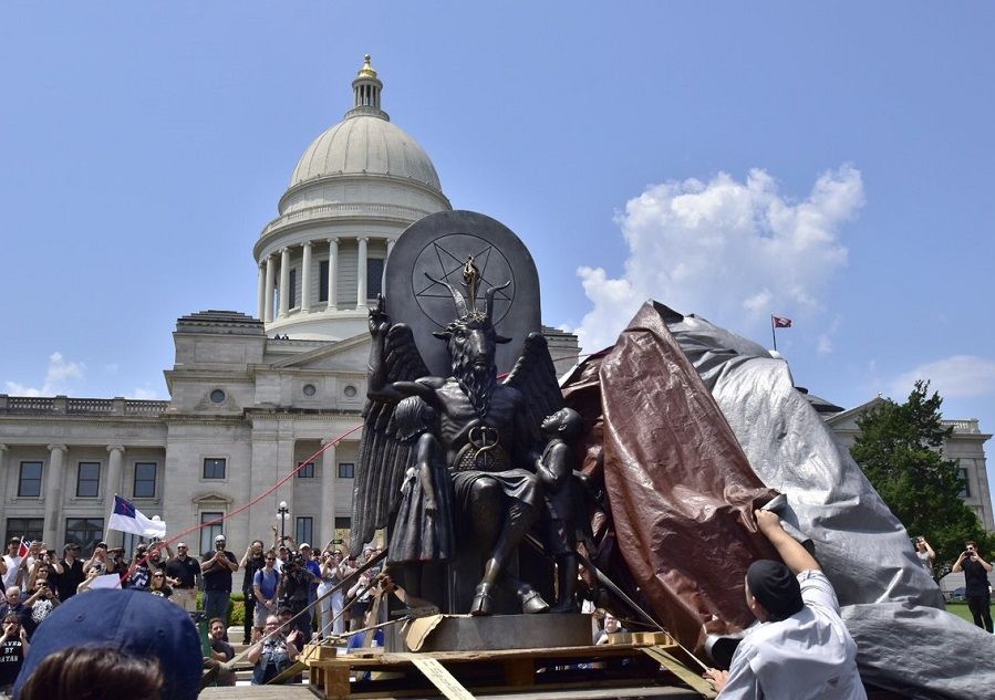 Satanic Temple statue of Baphomet