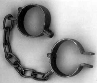 Shackles used for slavery
