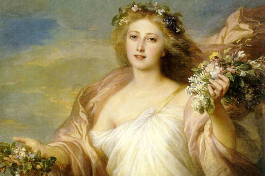 The goddess Eostre, painting from Franz Xaver Winterhalter