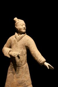 A Han-era terra cotta warrior