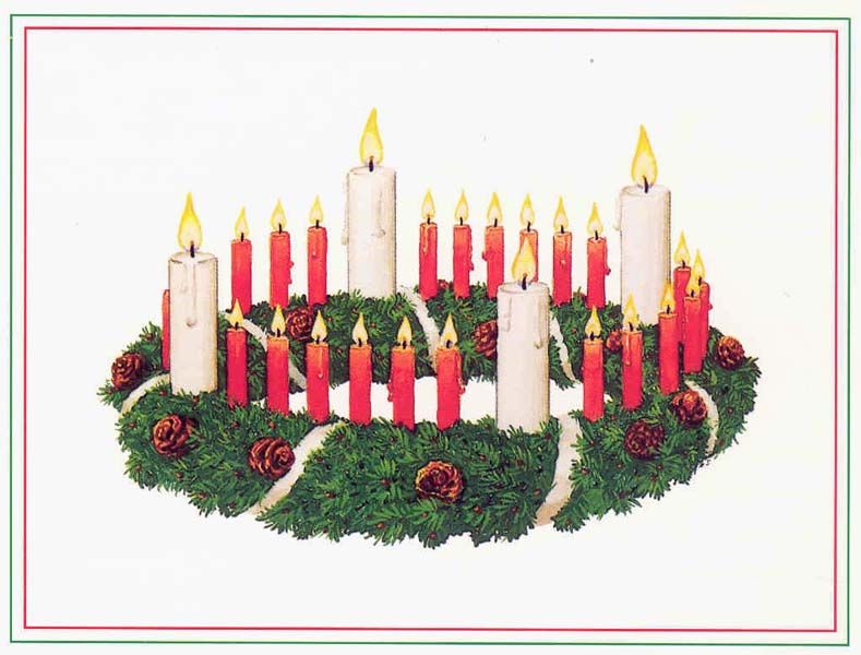 A traditional advent wreath