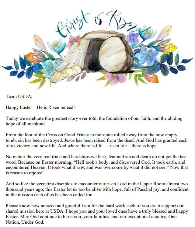 easter email sent by brooke rollins