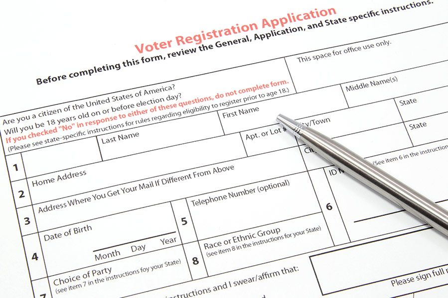 voter registration application