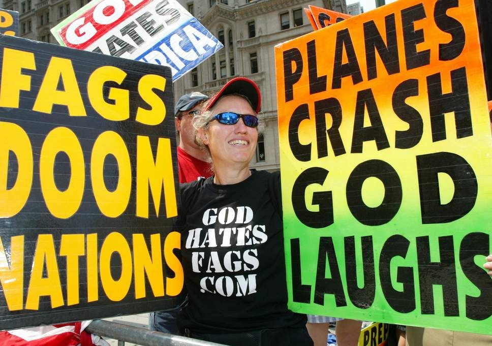 Westboro Baptist Church signs