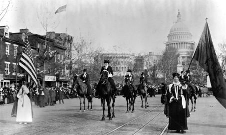 Women protesting for the right to vote