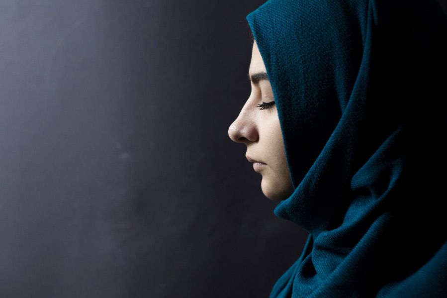 A woman wearing a hijab