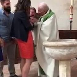 Shocking Video: Catholic Priest Slaps Baby During Baptism