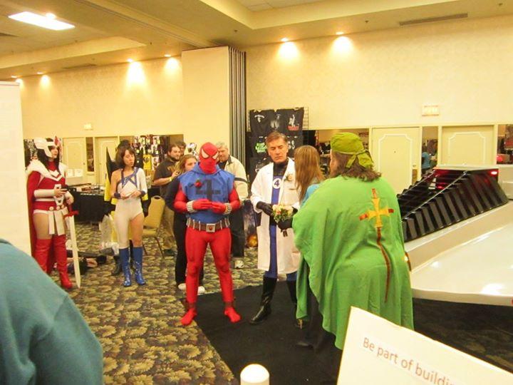 I performed a Marvel Comics wedding at the Amazicon convention in PA - I always throw a little comedy into my 'show' weddings, and it goes over big. Everyone was in costume!