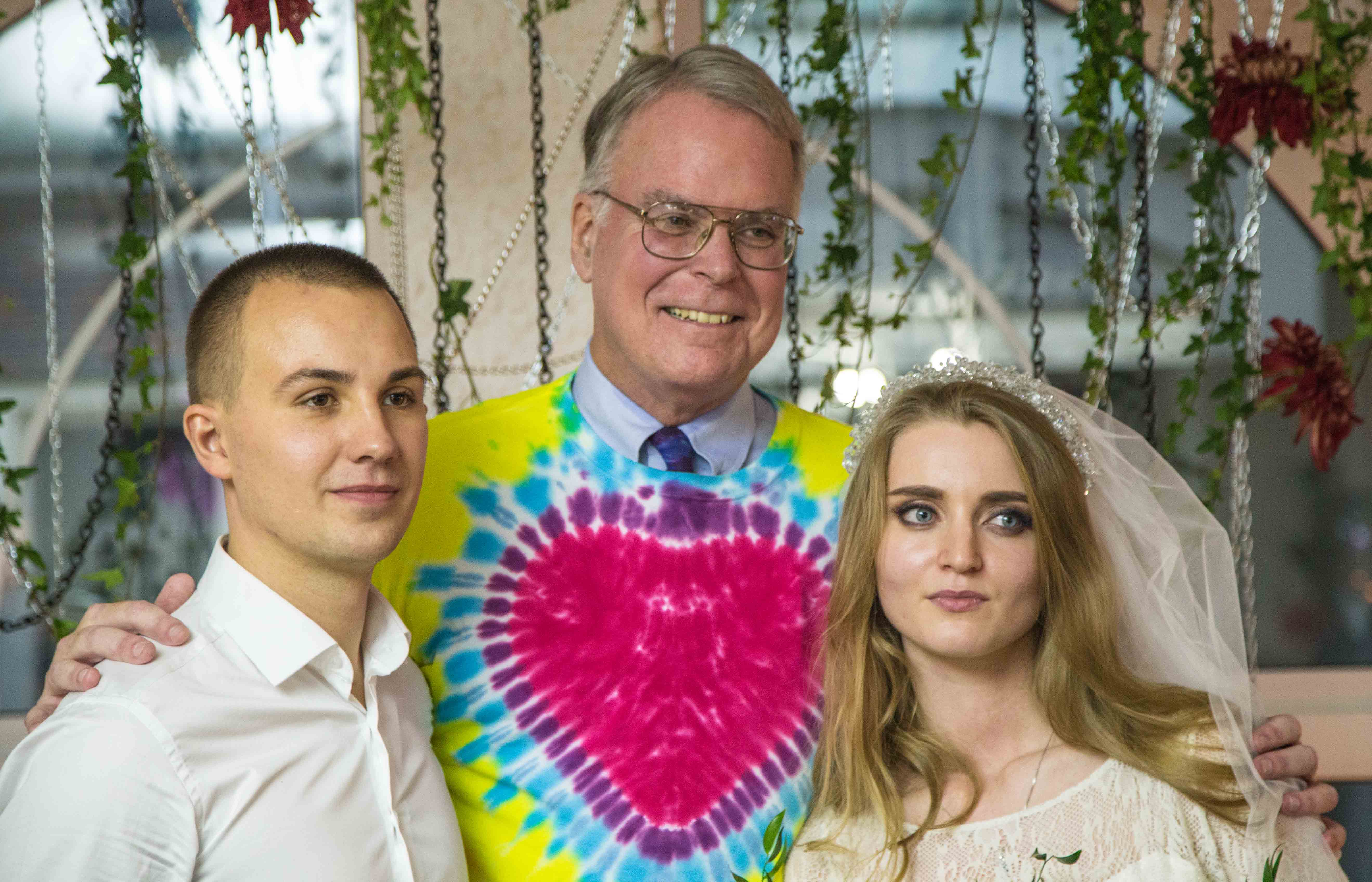 Maryna is my "adopted" daughter. She told me after the service that she had been worried about me, but that it was wonderful, and she was having the wedding she had dreamed of since she was a child. I hadn't cried until that moment. Then I became a puddle, all composure lost.