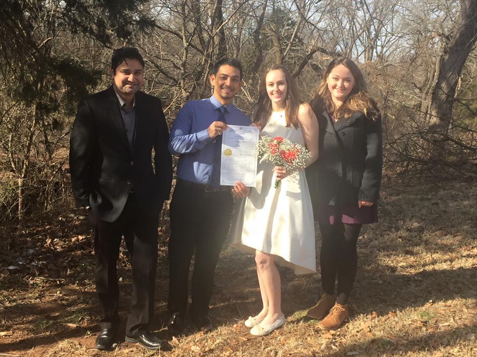Wedding Officiant in Oklahoma City - Lifelong Wedding Ceremonies - Wedding in an Edmond, Oklahoma park with Dr. John Patrick Keefe II . . .