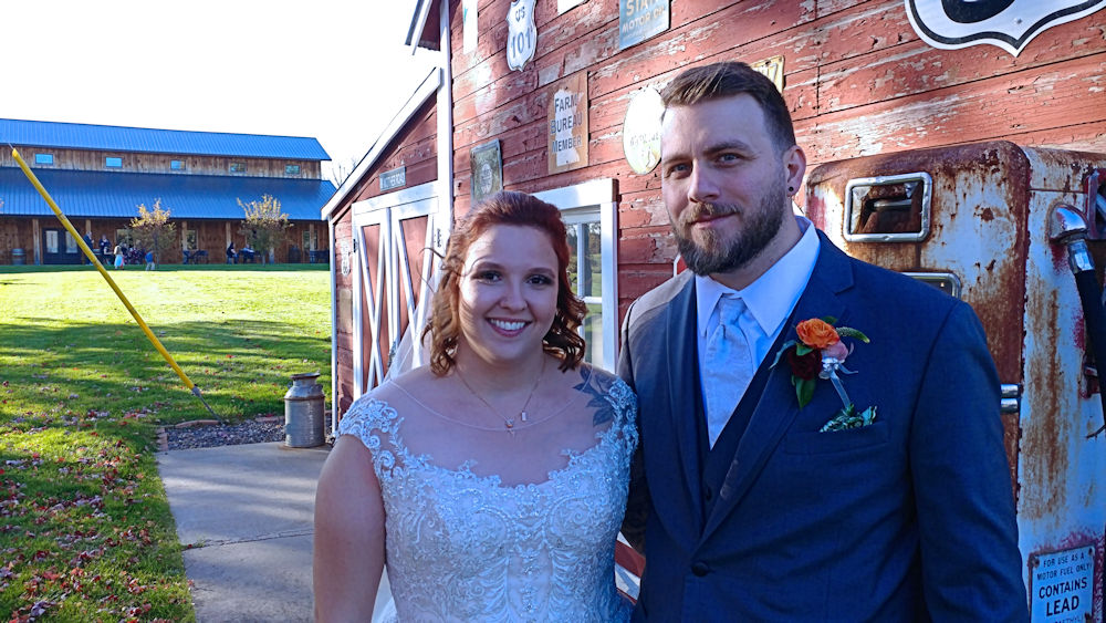 It was a perfect day for Caitlin and Joe Spatafore's wedding today which I had the honor of officiating. The bride was beautiful and the groom handsome, and the weather absolutely outstanding. The venue was Creekside Farm in Rush City and the setting was spectacular. God bless the Groom and Bride and their respective families and may they share many years together as husband and wife!