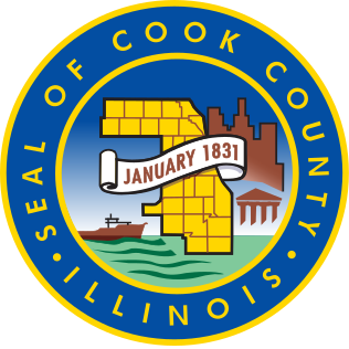 The seal for Cook County, Illinois.