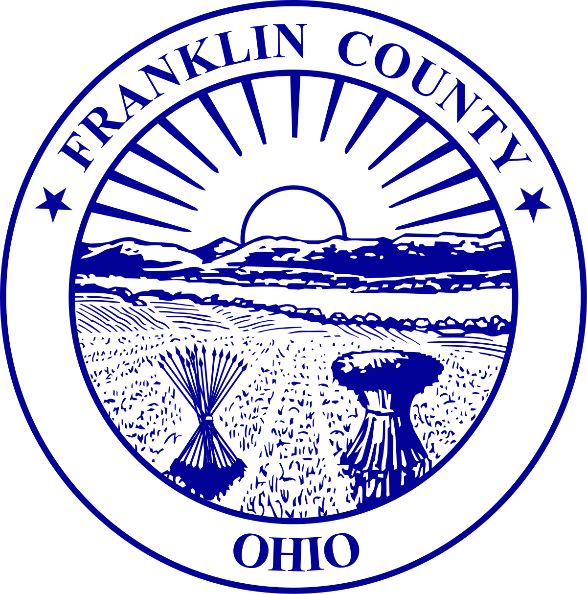 The seal for Franklin County, Ohio.