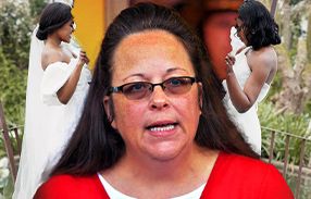 kim davis in front of two married women being torn apart