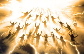 people ascending to heaven during rapture