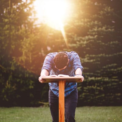 Pastor Preaching Outdoors