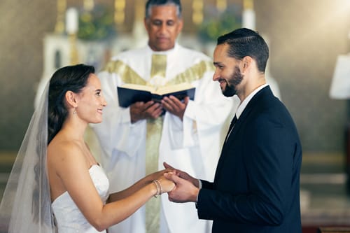 Ulc Minister Officiating Church Wedding