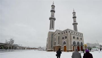 Church in the winter time