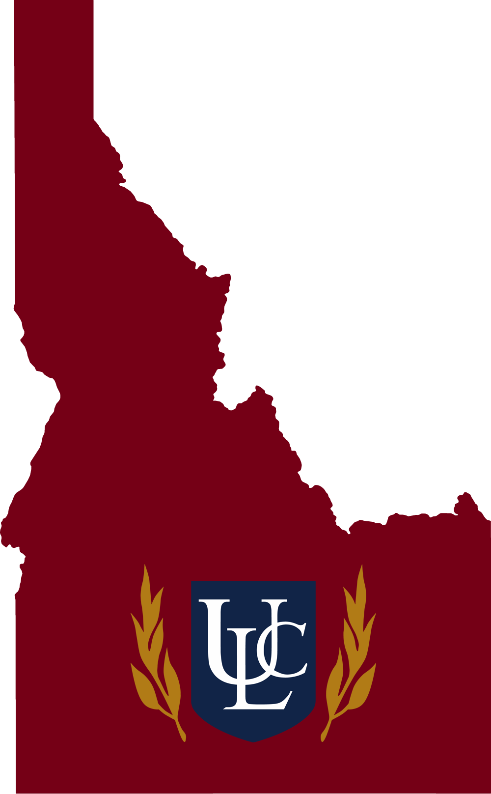 An outline of Idaho with the ULC logo