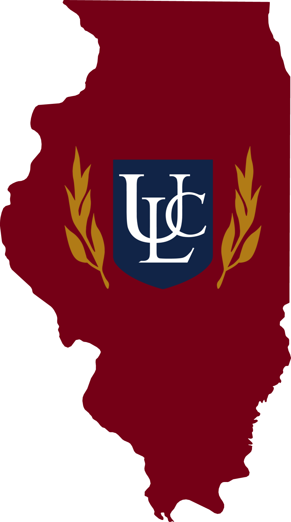 An outline of Illinois with the ULC logo