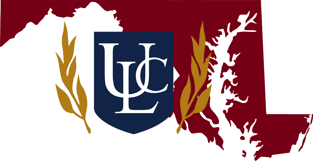 An outline of Maryland with the ULC logo