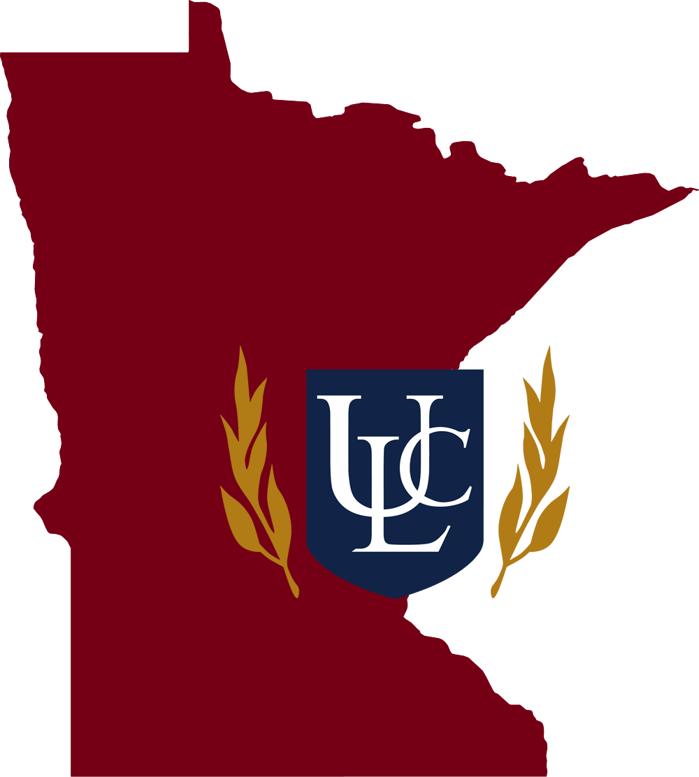 An outline of Minnesota with the ULC logo