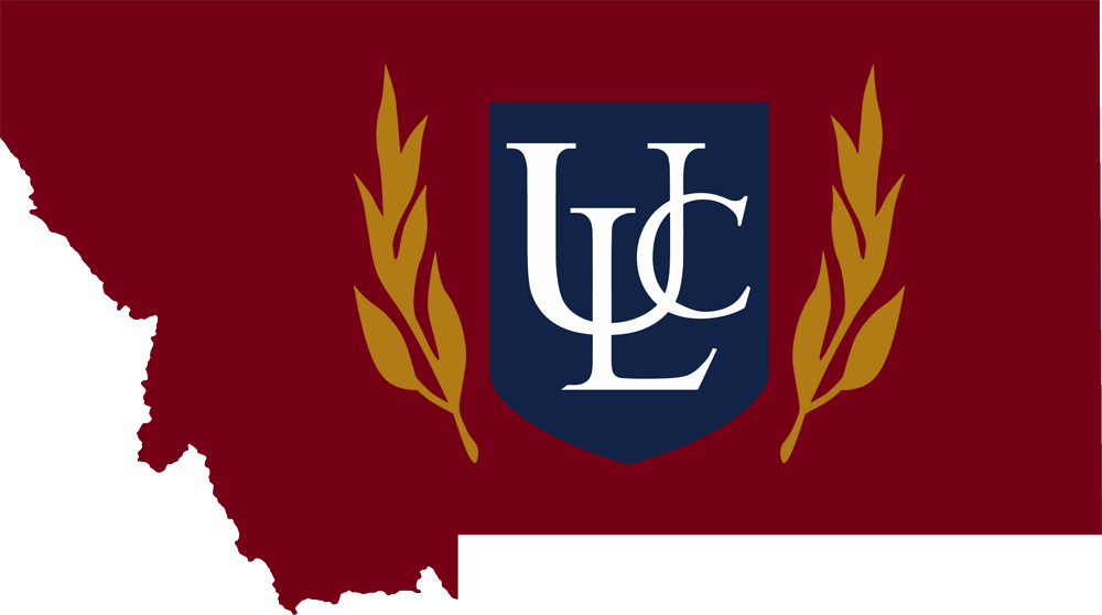 An outline of Montana with the ULC logo